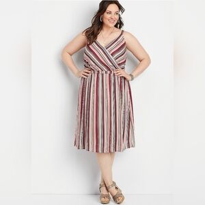 Maurices Stripe Mid Length Dress Size 3 NWOT